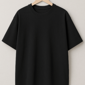 Black Oversized 240 GSM Premium T-Shirt – Unisex Heavyweight Cotton
