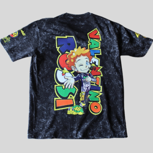 ACID WASH PRINTED T SHIRT